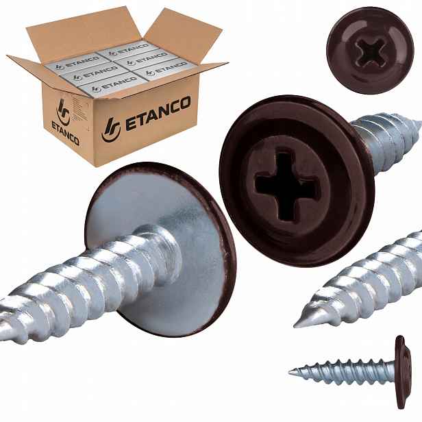 Podložkové vruty do dřeva 4,2 x 16 mm Ral 8017 2000 ks Etanco Gm-s