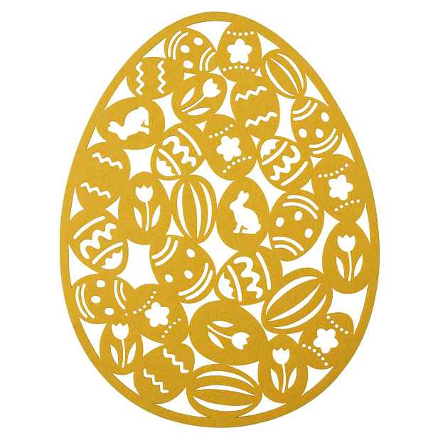 Velikonoční prostírání EASTER EGG žlutá 27x35 cm Mybesthome