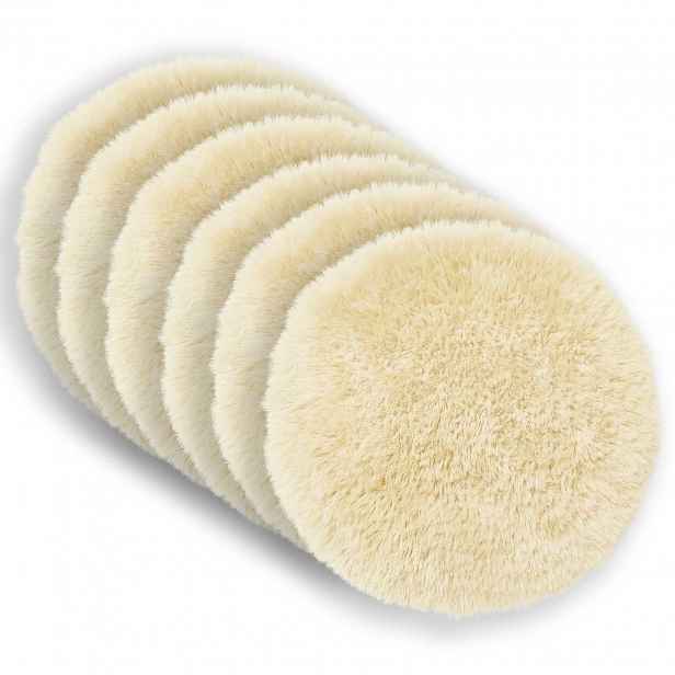 vidaXL Povlak na polštář 6 pcs HEERLEN Krémová Ø 30 cm PV fleece