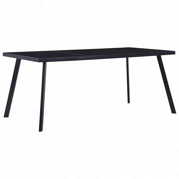 vidaXL Jídelní stůl černý 160 x 80 x 75 cm tvrzené sklo