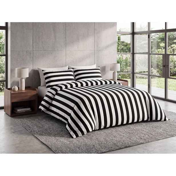 Bavlněné povlečení STRIPE BALANCE černo-bílé Rozměr povlečení: 70 x 90 cm | 140 x 200 cm