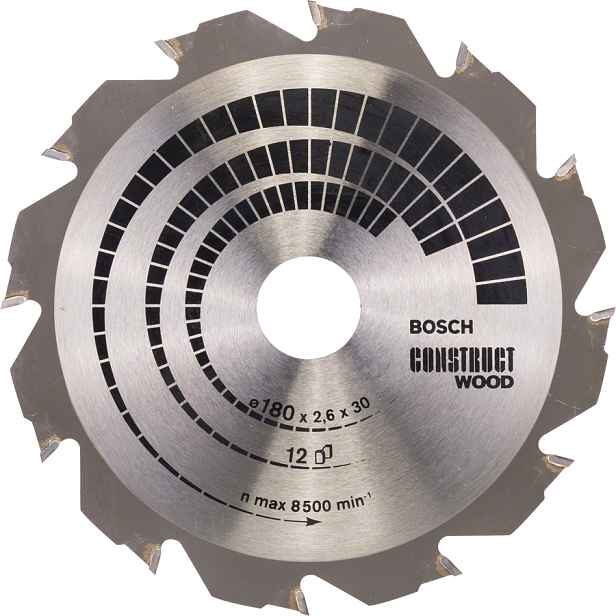 Kotouč pilový Bosch Construct Wood 180×30/20×1,6 mm 12 z.
