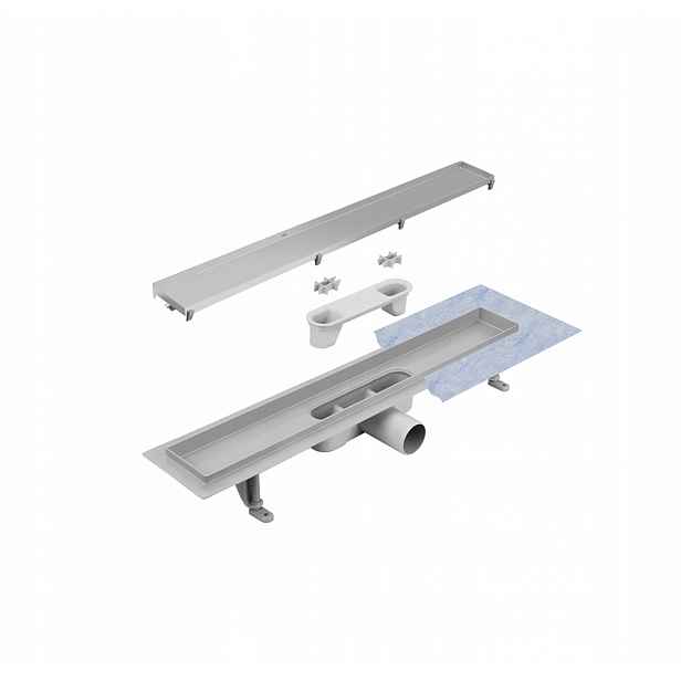 Lineární odtok Besco Virgo Basic 80 cm, moderní odtok