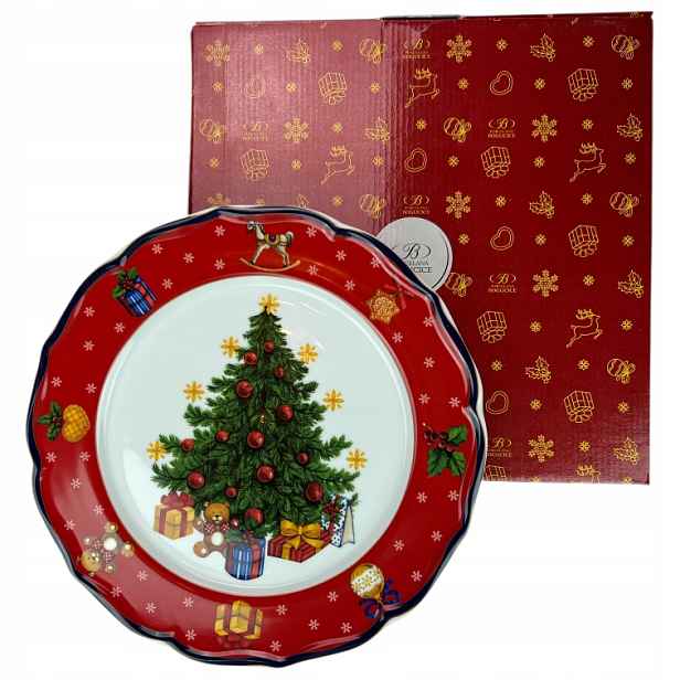 Tichá noční mísa kulatý na koláče 32,5 cm červená