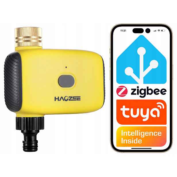 Ventil ZigBee vody pro zavlažování zahrady Tuya Smart Home Assistant