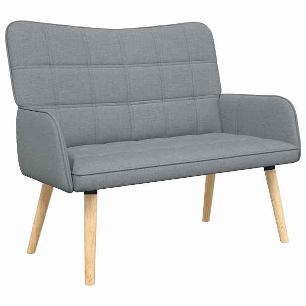 vidaXL Sofa pro dvě osoby Světle šedá 115 x 61 x 87 cm Textil