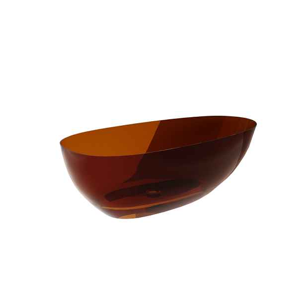 BESCO Volně stojící vana XARA ze syntetické pryskyřice — Barva - Hnědá, Barva sifonu - Černá, Rozměr vany - 160 × 75 cm