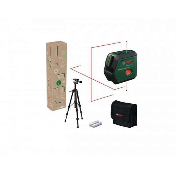 Bosch - Křížový laser, dosah 12 m, s příslušenstvím 0603663FZ1