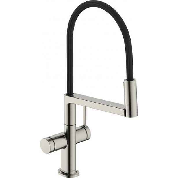 Dřezová baterie Hansgrohe Talis Select M54 PowderSpray s otočným ramínkem, 2 proudy vzhled nerezu 72861800