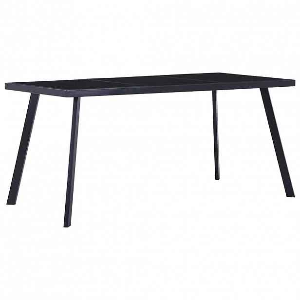vidaXL Jídelní stůl černý 180 x 90 x 75 cm tvrzené sklo
