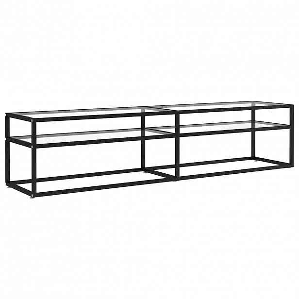 vidaXL TV stolek průhledný 180 x 40 x 40,5 cm tvrzené sklo