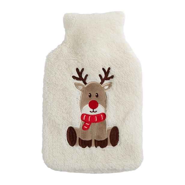 Bílý termofor z mikroplyše 1,2 l XMAS – Tiseco Home Studio
