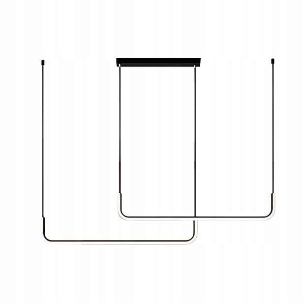 Milagro Závěsná Led lampa Horizon 22W Černá Minimalistická 105 cm