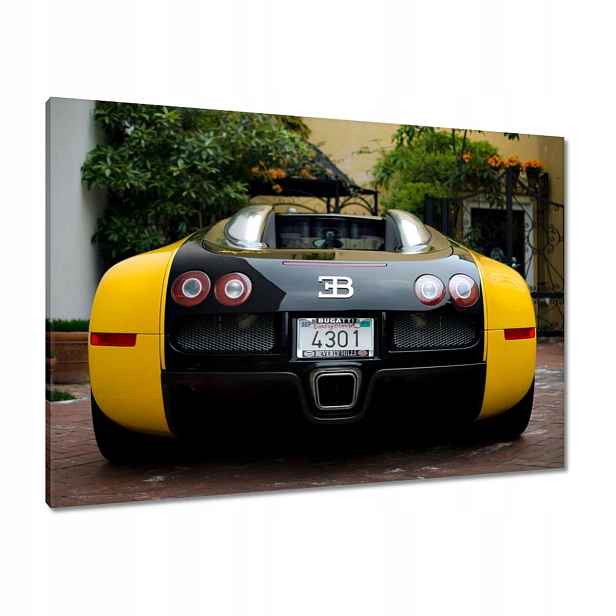 Obrazy 100x70 Žluté Bugatti