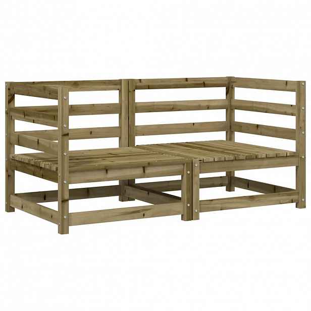 vidaXL Zahradní pohovky rohové 2 ks 70x70x67 cm impregnovaná borovice