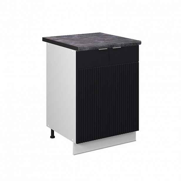 Vicco SPODNÍ SKŘÍŇKA KUCHYŇSKÉ LINKY Fame-Line Černý pruhovaný 60 cm , PD Antracit