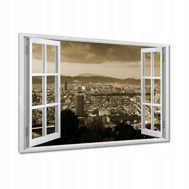 Obrazy 90x60 Noční záběr z Barcelony