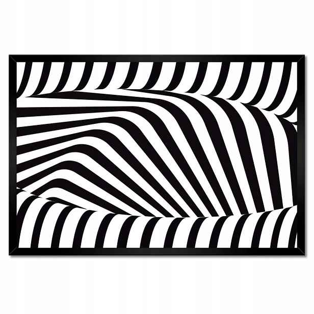 Plakáty v rámu 60x40 Abstrackja černobílá