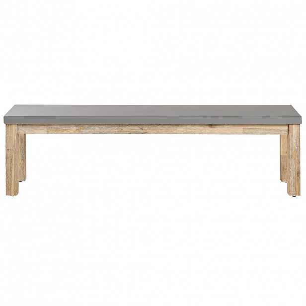 Beliani SEDACÍ LAVICE Beton/Akáciové dřevo šedá/světlejší Odstín dřeva 160 cm Ostuni