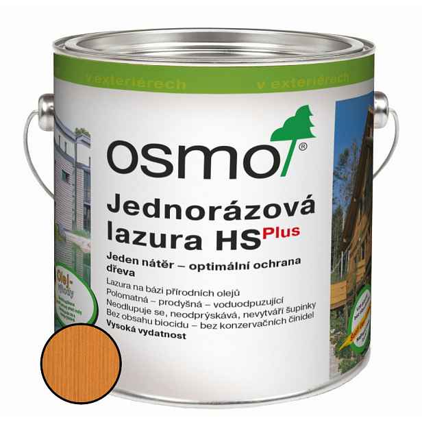 Lazura jednorázová Osmo HS plus 9235 červený cedr 0,75 l