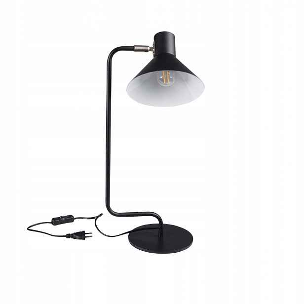 Školní kancelářská stolní lampa Noční, nastavitelná, E14, černá