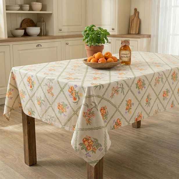 Ubrus s potiskem VINTAGE HARVEST 140 x 180 cm