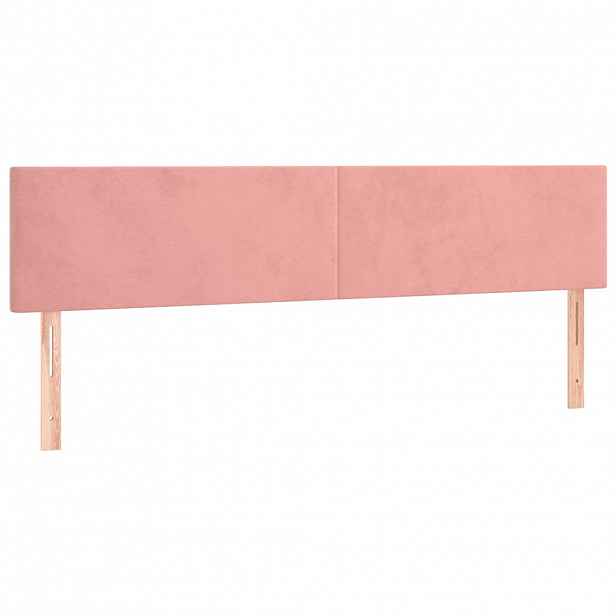 vidaXL Čela postele růžová 160x5x78/88 cm samet