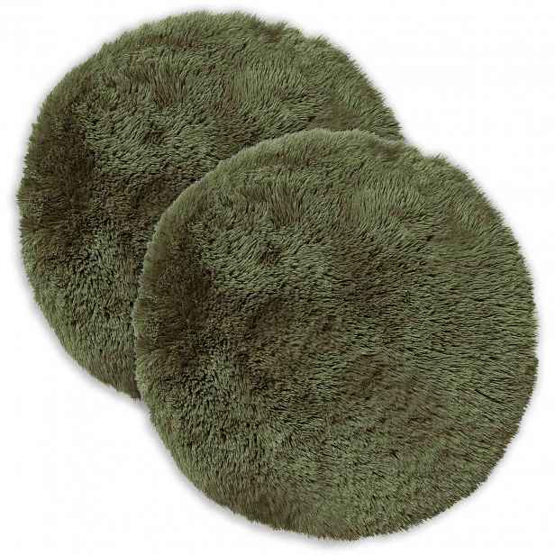 vidaXL Povlak na polštář 2 pcs HEERLEN Zelená Ø 30 cm PV fleece