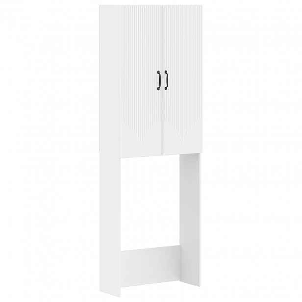 vidaXL Toaletní skříňka HOORN Bílá 66 x 25,5 x 190 cm Kompozitní dřevo