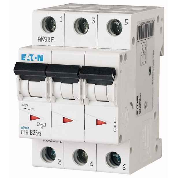 Jistič Eaton PL6-B25/3 6 kA B 25 A