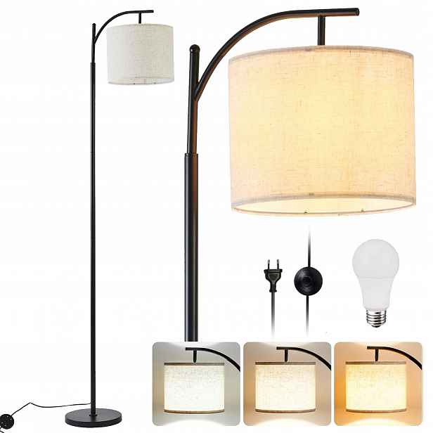 Stojací Lampa, Moderní Stínítko, Hotel, Salón, Spaní, E27LED, 175 CM