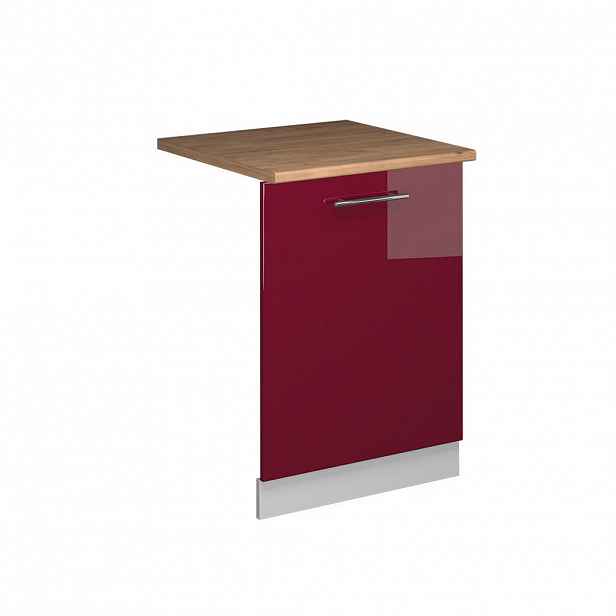 Vicco ČELNÍ PANEL MYČKY Fame-Line Bordó červená vysoký lesk 60 cm , PD Dub