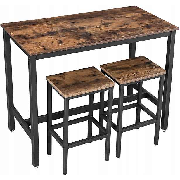 Barový set Vasagle černo-hnědý