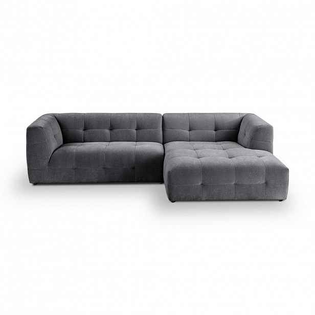 MID.YOU ROHOVÁ SEDAČKA, textil, šedá