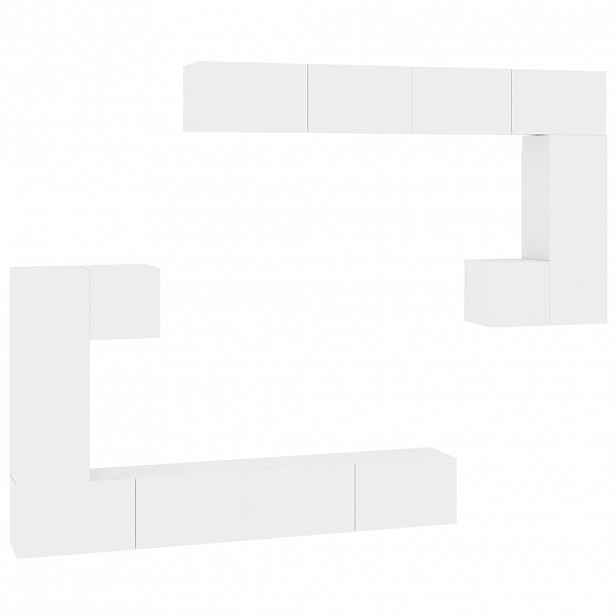 vidaXL Nástěnná TV skříňka bílá kompozitní dřevo