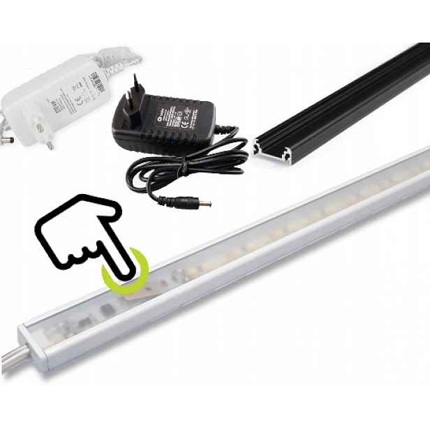 Led lampa pod skříňky 100 cm Bílá/černá Nastavitelná