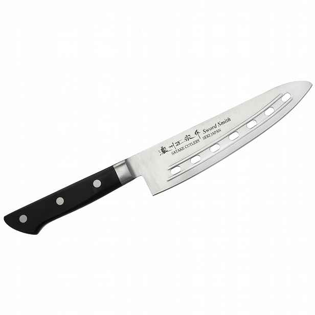 Nůž šéfkuchaře Satake Satoru Air Holes 18 cm Mo-V 56 Hrc Japonsko