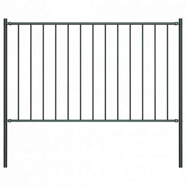 vidaXL Plotový panel Woerden se sloupky ocelový 1,7x0,75 m antracitový