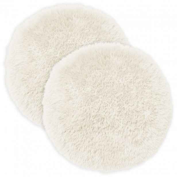 vidaXL Povlak na polštář 2 pcs HEERLEN Bílá Ø 30 cm PV fleece