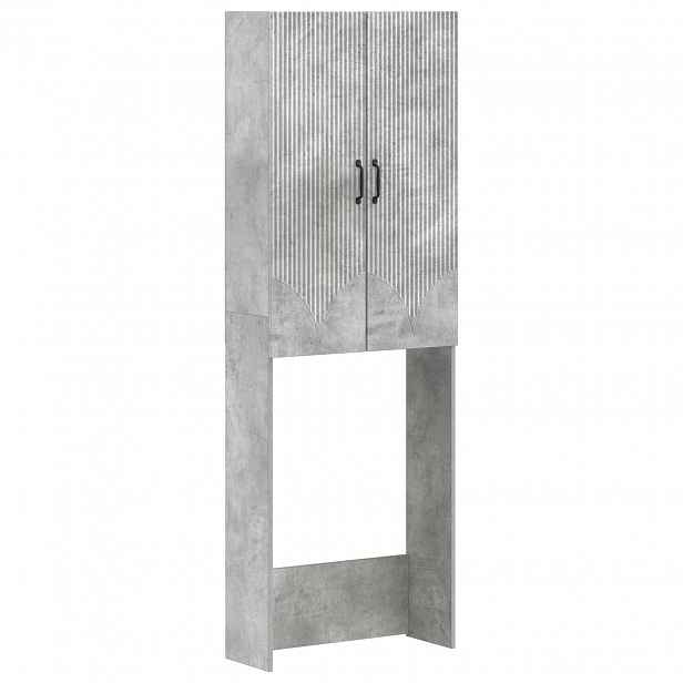 vidaXL Toaletní skříňka HOORN Betonově šedá 66 x 25,5 x 190 cm