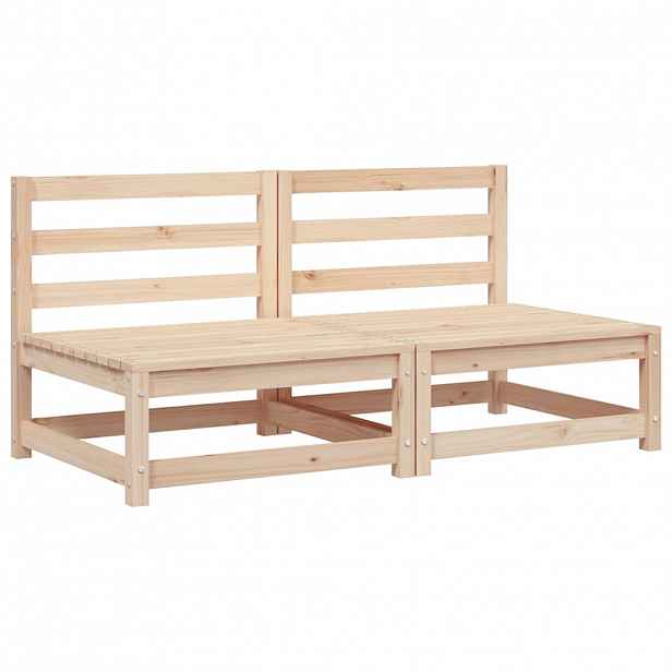 vidaXL Zahradní pohovky bez područek 2 ks 70x70x67 cm masivní borovice