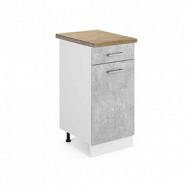 Vicco SPODNÍ SKŘÍŇKA KUCHYŇSKÉ LINKY R-Line Beton 40 cm , PD Dub