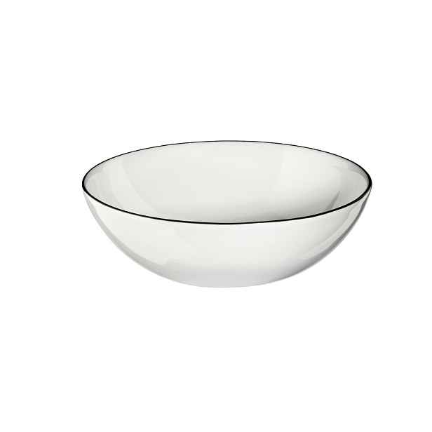 Miska s proužkem 9 cm A TABLE LIGNE NOIR ASA Selection - bílá