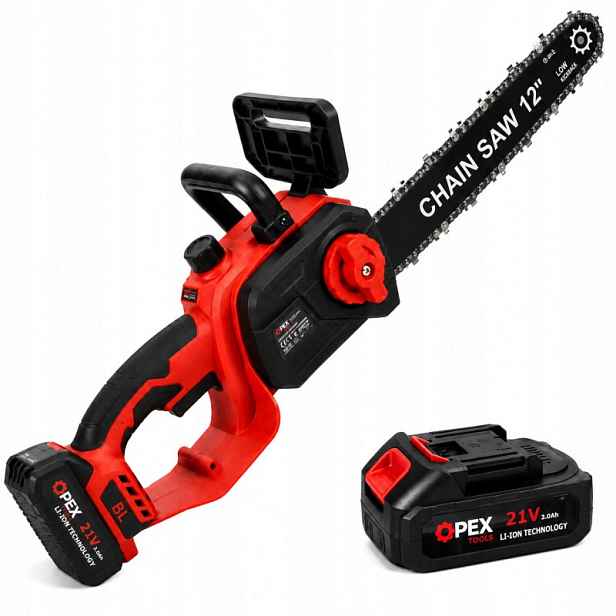 Opex Tools 28015 Akumulátorová řetězová pila 12", 21 V, 2x 3,0 Ah, kufřík
