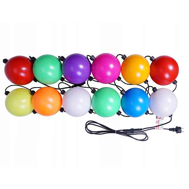 Vánoční osvětlení na stromeček polské venkovní Led lampion 12 kusů 15 cm koule
