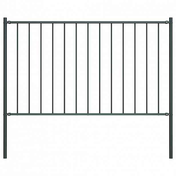 vidaXL Plotový panel Woerden se sloupky ocelový 1,7x1 m antracitový