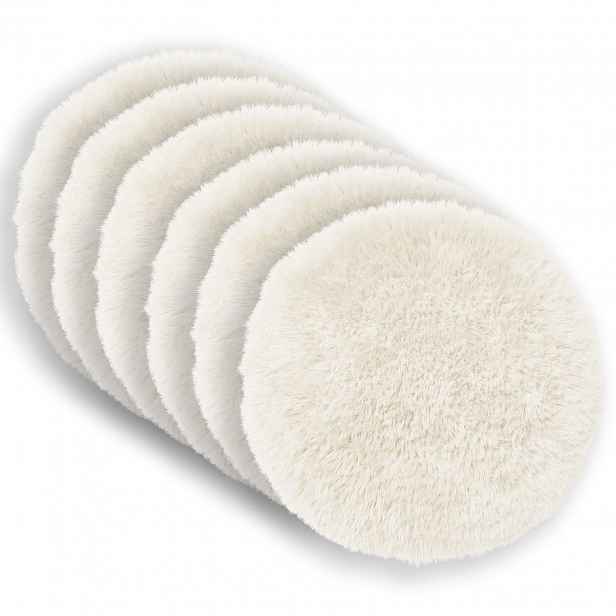 vidaXL Povlak na polštář 6 pcs HEERLEN Bílá Ø 30 cm PV fleece