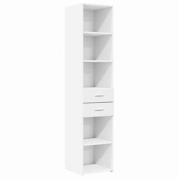 vidaXL Skříň highboard bílá 40 x 42,5 x 185 cm kompozitní dřevo