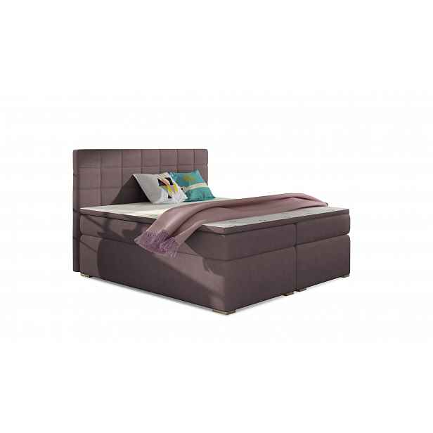 Boxspring HIRSUTA 08 140x200,  fialová látka