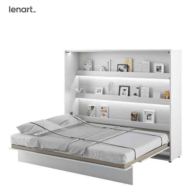 Dig-net nábytek Sklápěcí postel Lenart BED CONCEPT BC-14 bílá | 160 x 200 cm